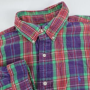 Polo Ralph Lauren Blake Mens XL Plaid Twill Button Down Long Sleeve Shirt‎